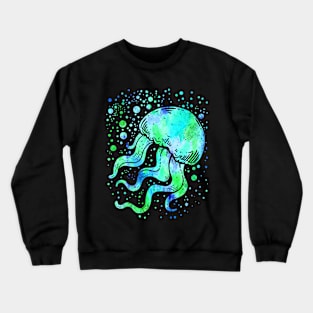 Colorful Jellyfish Crewneck Sweatshirt